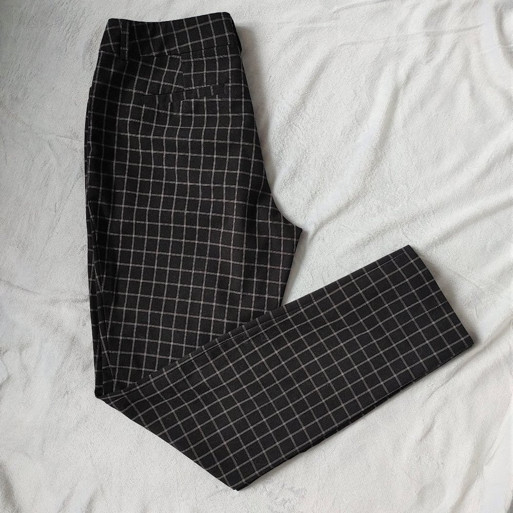 Ricki's Black and White Windowpane Pants